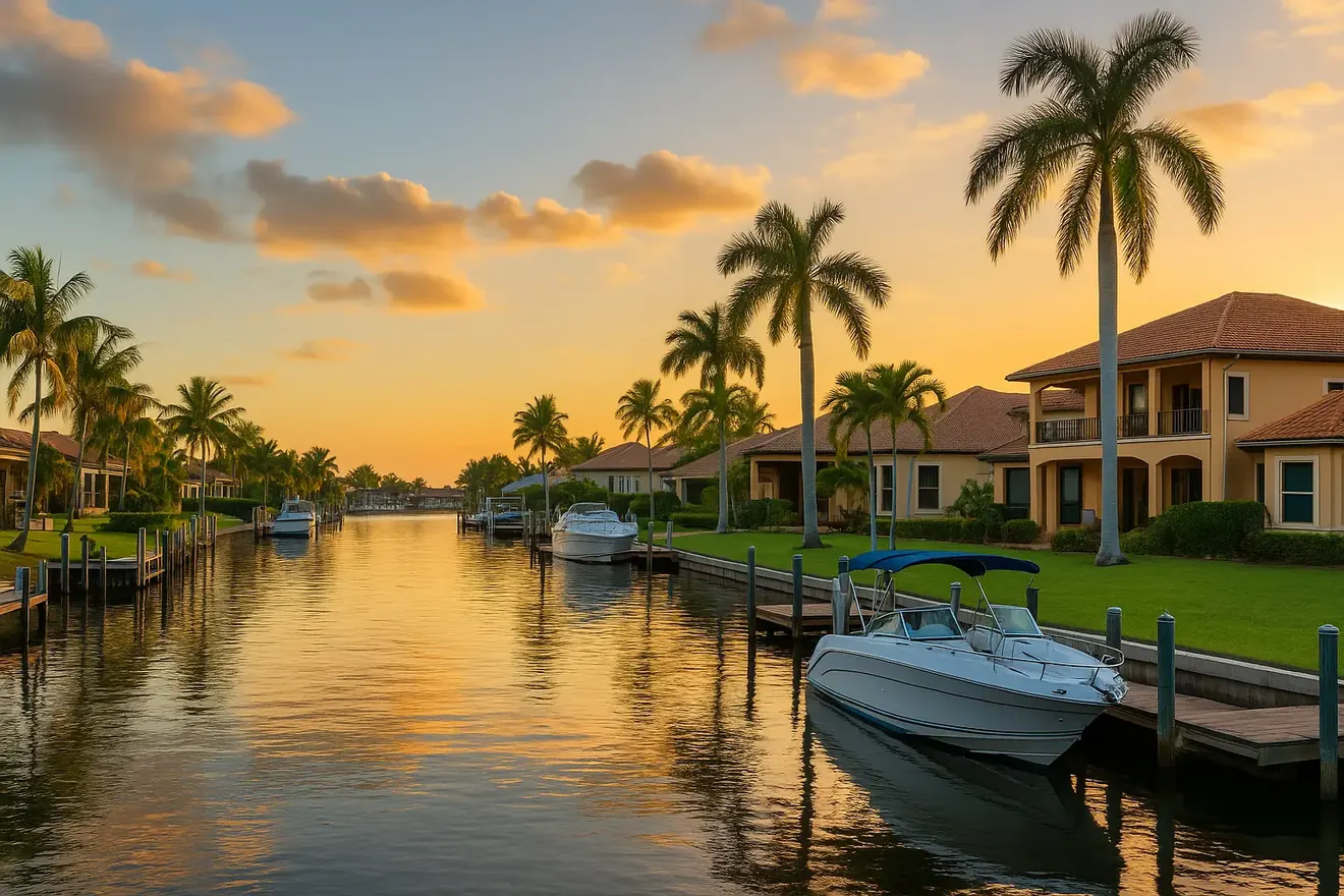 Vista residencial de Cape Coral