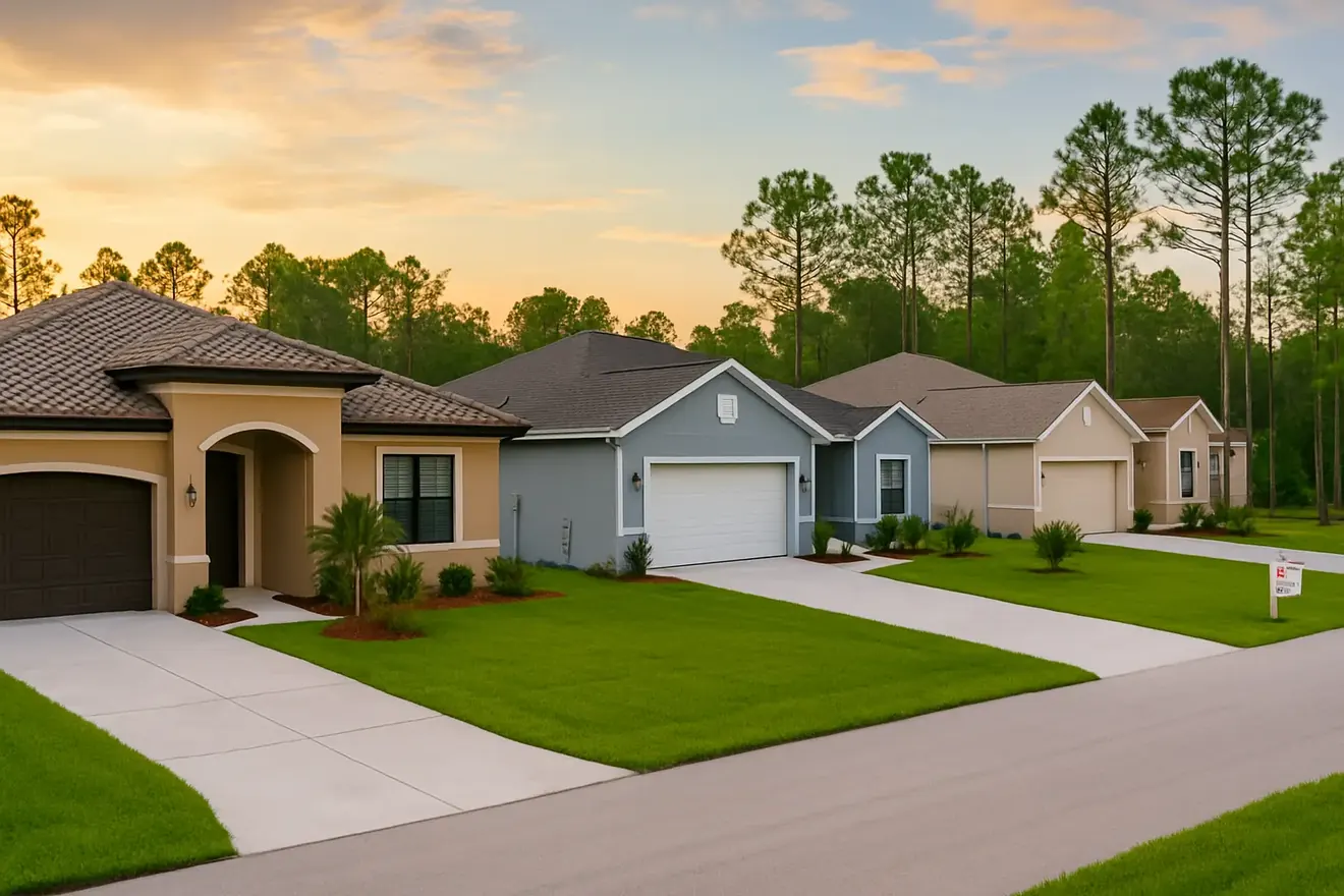 Vista residencial de Lehigh Acres